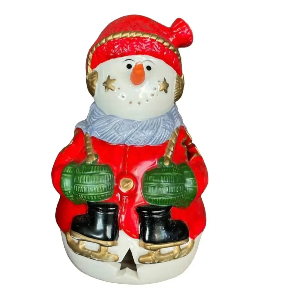 Snowman Tea Light Candle Holder 6